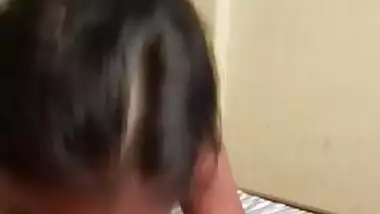 Young girl not liking taste of dick