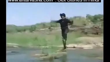 Asha Sachde bathing in river : hot Bollywood actress