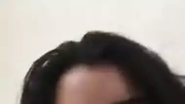 Cute hot desi girl with sexy clevage talking to fans