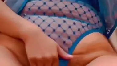 Dani Daniels, Valentina Nappi And Sunny Leone In Amazing Desi In Blue Lingerie! Sexy Hot Indian Babe!