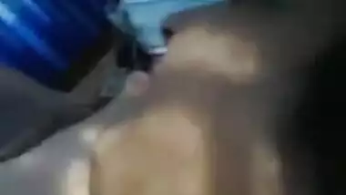 Indian wife performs a sex show with guy licking her XXX boobs