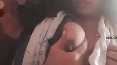 Mallu lovers selfie video with viral romantic boob press