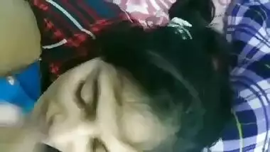 Horny Desi XXX girl gets load of cum on face with dirty talkings MMS