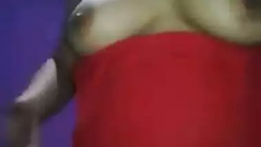 Bengali girl Sangita Bhowmik showing and playing her big boobs for bf