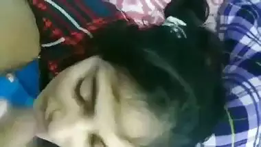 Horny Desi XXX girl gets load of cum on face with dirty talkings MMS