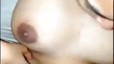 Indian cum on boobs video