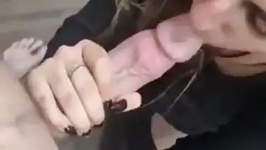 Sexy Horny Babe Giving Blowjob & Hard Stand Fucking