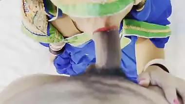 Rajasthani lady gives a desi blowjob in a hotel room