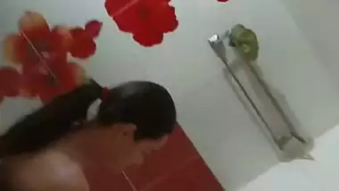 Big boobs sister bathing caught on cam by brother