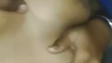 Pervert Desi XXX husband playing with his wife’s boobs and nipples MMS