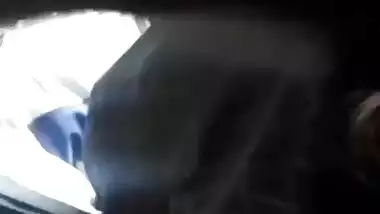 Desi cute girl on car