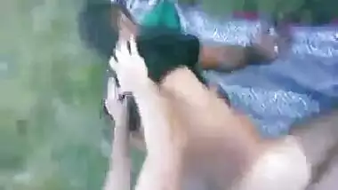 Indian gay threesome porn of three horny fuckers out in a park