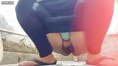 Sangeeta bhabi gets hot while pissing as she does dirty talking in Telugu