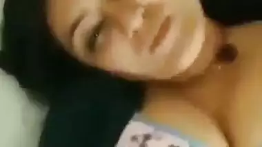 Young guy fucks his busty office colleague in a hotel room