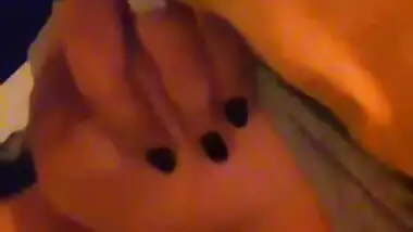 Indian girl playing with boobs