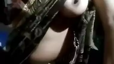 Sexy wife boob show to her secret boyfriend on live livecam