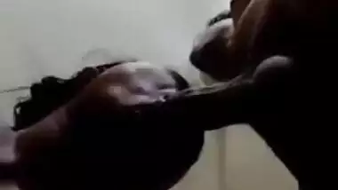 Desi oral XXX sex of Bangladeshi wife and young man captured from below