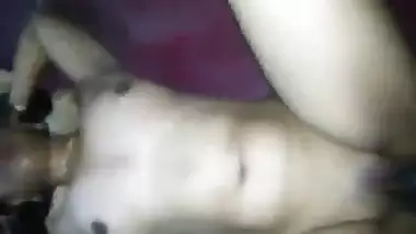 Guy wore blue XXX condom to do it with languid Indian wife with tight twat
